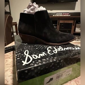 Sam Edelman Black Suede Bootie